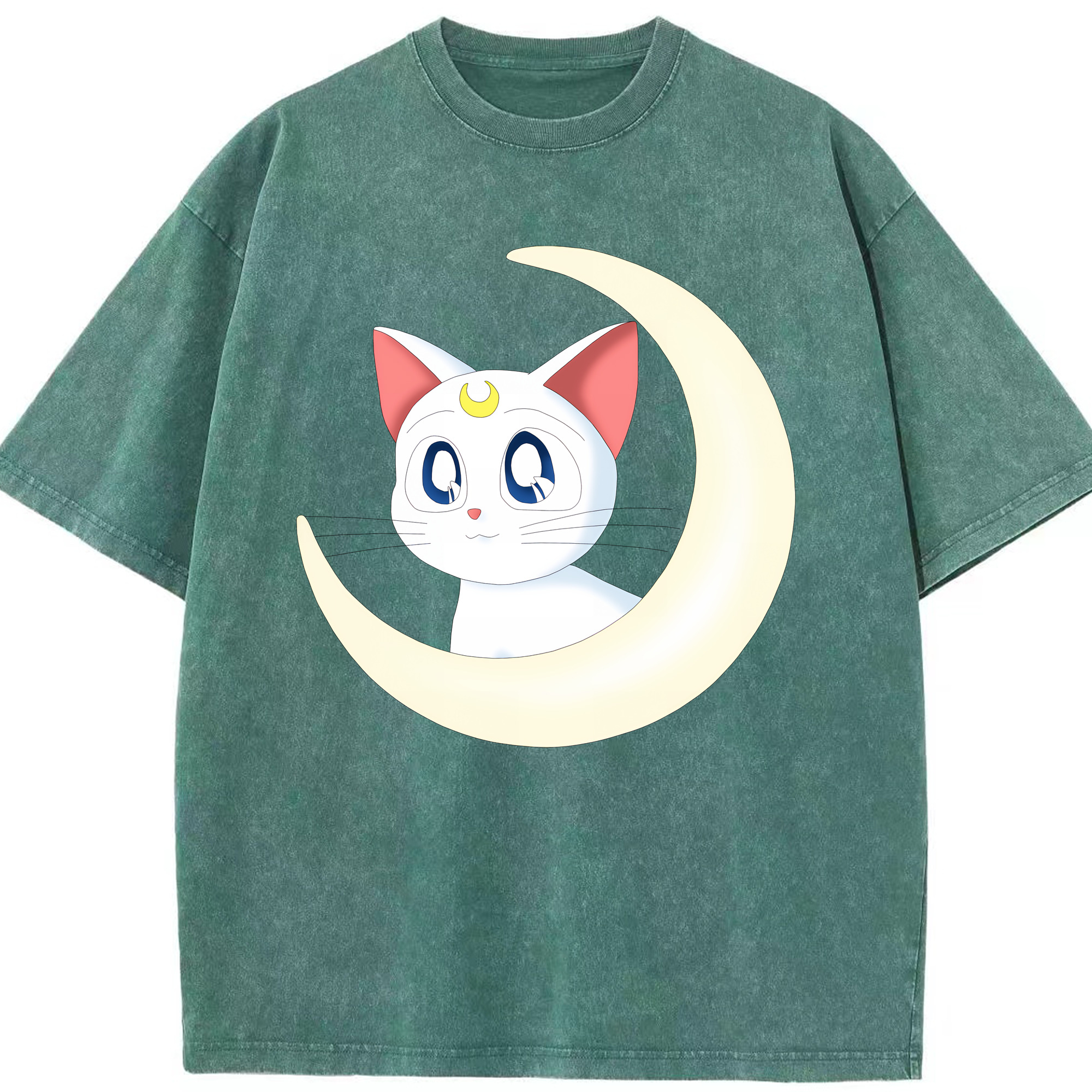 （画像用） 美少女戦士セーラームーン Sailor Moon 綿100% ヴィンテージ風 半袖Tシャツ（フロントプリント）